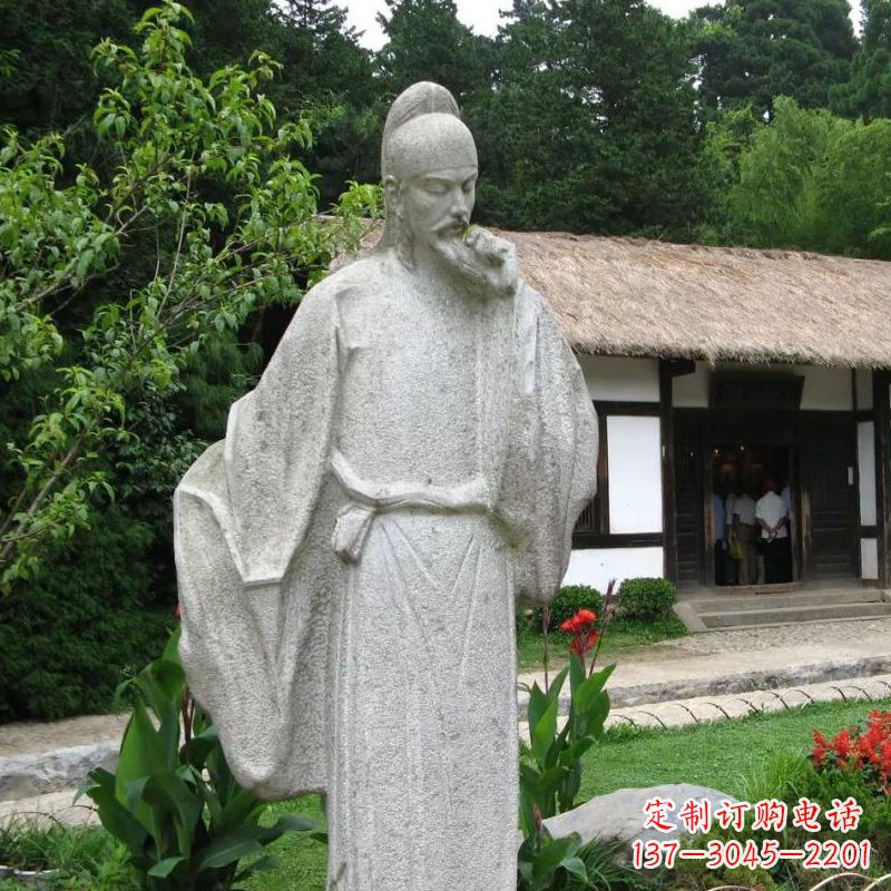 宁夏白居易石雕塑像传承中国古代文化精髓