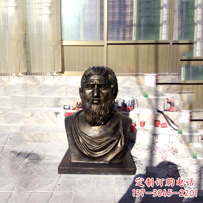 宁夏柏拉图仿铜头像系列以玻璃钢雕刻出世界名人的传奇