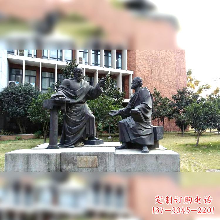 宁夏柏拉图古希腊哲学家雕像
