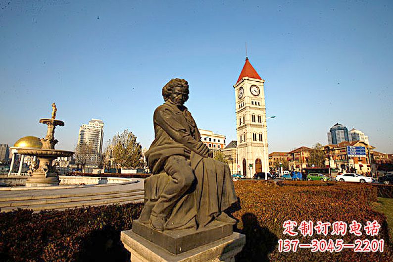 宁夏贝多芬头像雕塑赞美音乐大师的艺术之作