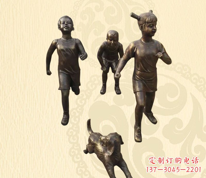 宁夏“活力四射儿童铜雕”