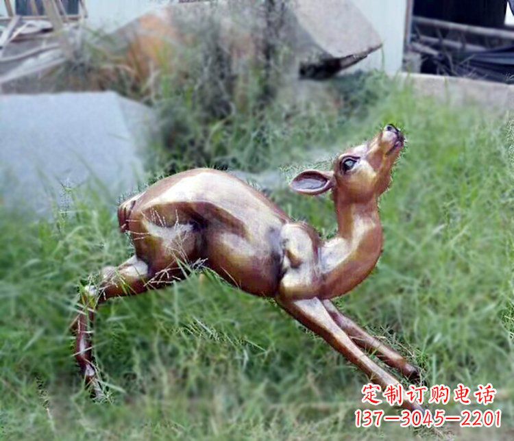 宁夏精美玻璃钢仿铜动物摆件