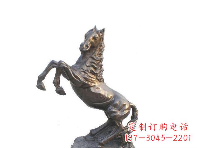 宁夏精美的奔腾马铜镀铜动物雕塑