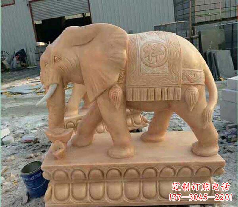宁夏璀璨大象石雕