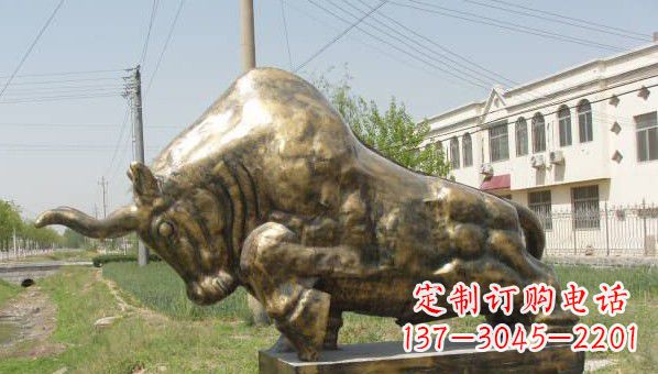 宁夏标志性黄铜斗牛
