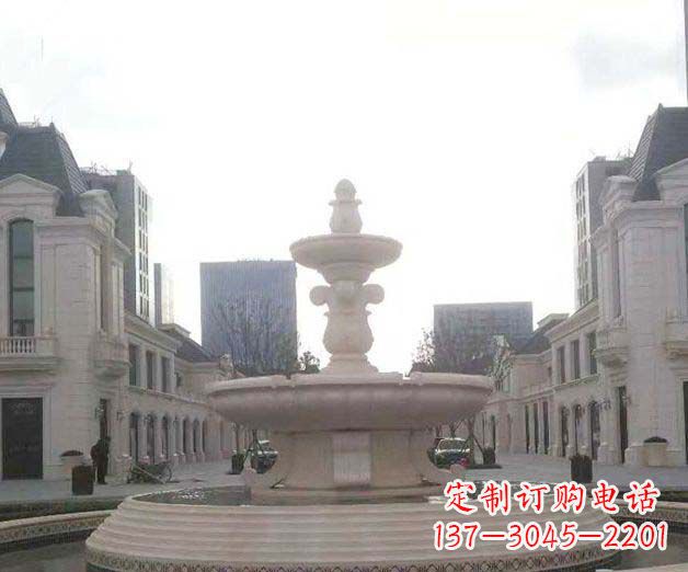 宁夏别墅景观大理石喷泉石雕