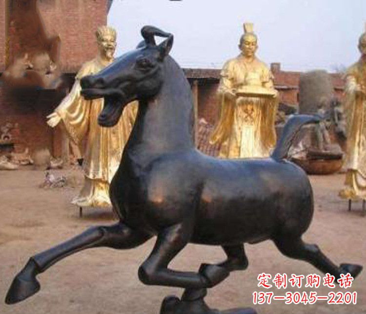 宁夏别墅景观动物马铜雕塑_1