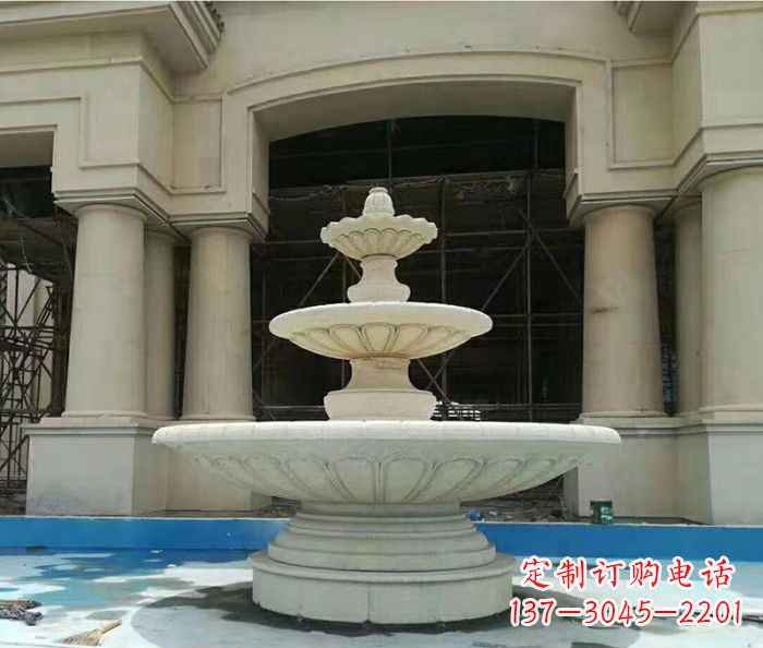 宁夏别墅景观多层喷泉石雕 (3)