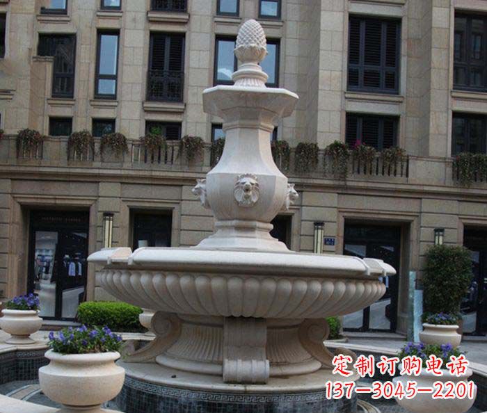 宁夏欧式喷泉石雕恢弘壮观的水景装置