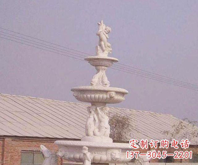 宁夏天使般的宁静——别墅景观天使喷泉石雕
