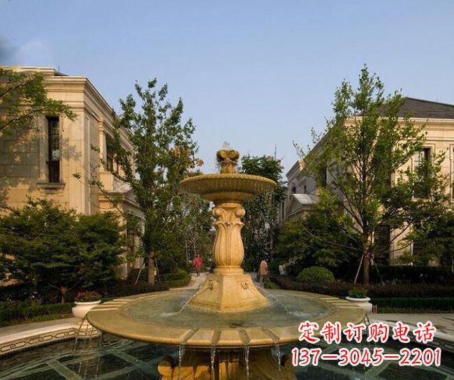 宁夏别墅石雕大型喷泉雕塑 (2)