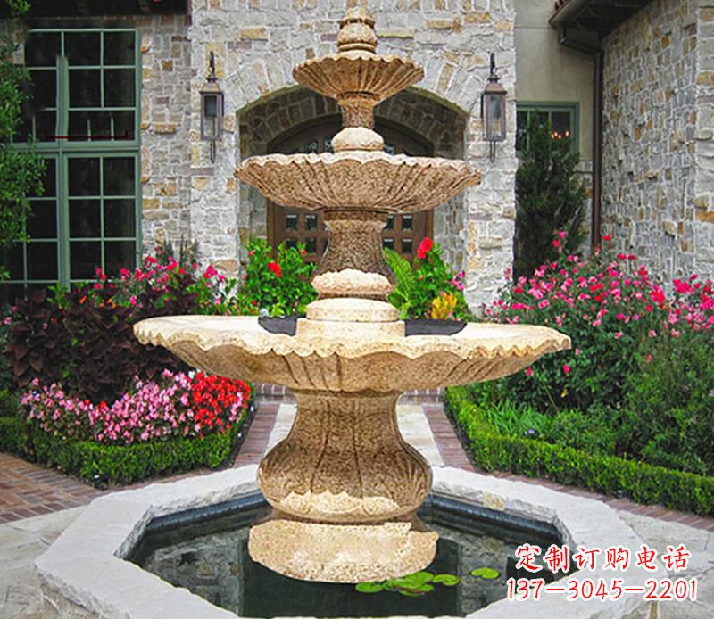 宁夏别墅石雕喷泉 (2)