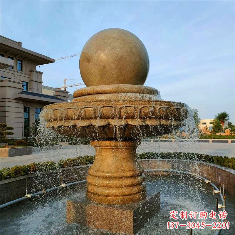 宁夏风水球,祈福招财喷泉