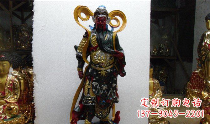 宁夏关公玻璃钢彩绘刀