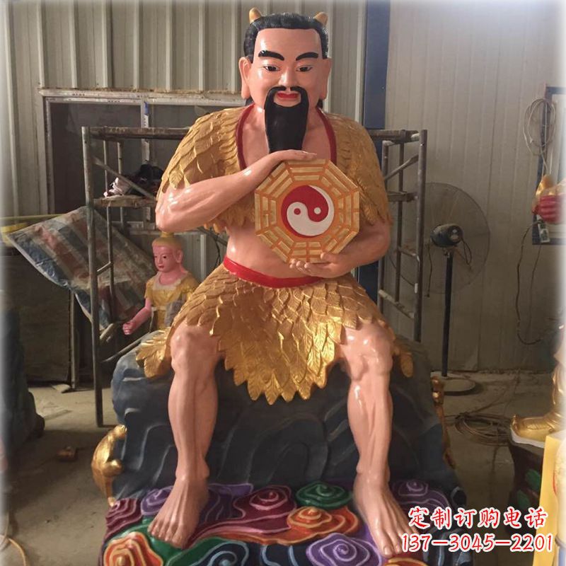 宁夏伏羲玻璃钢彩绘神像
