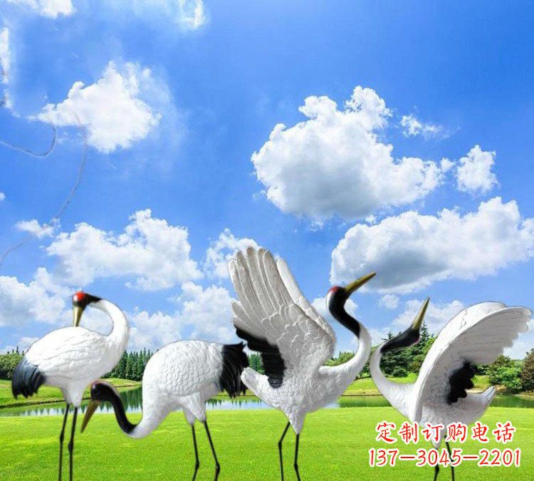 宁夏玻璃钢丹顶鹤