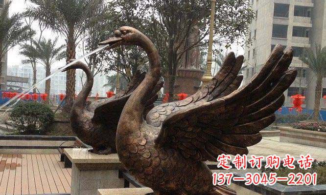 宁夏天鹅雕塑美丽的视觉盛宴