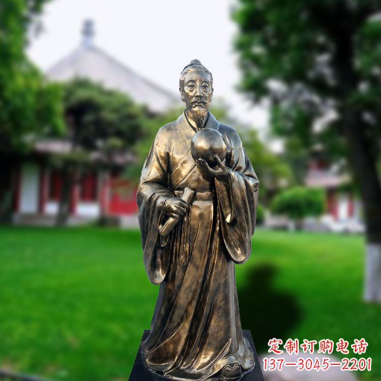 宁夏玻璃钢仿铜雕塑——纪念东汉时期著名天文学家张衡