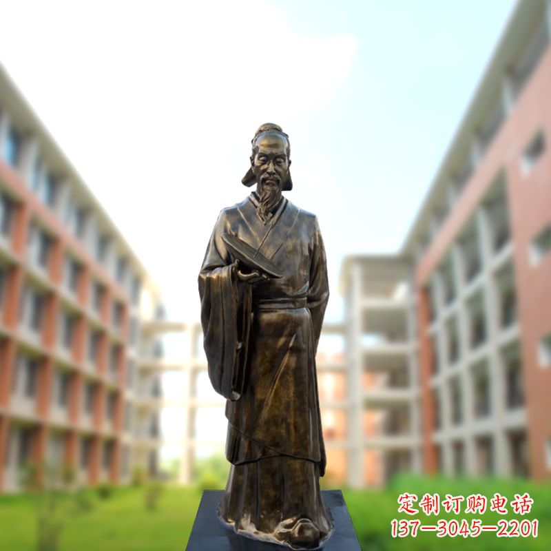 宁夏祖冲之雕像——传承校园历史的象征