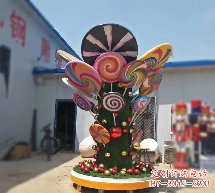 宁夏玻璃钢制作的棒棒糖雕塑
