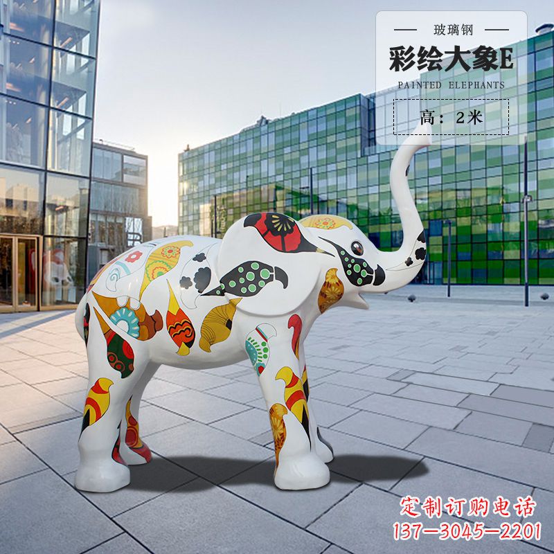 宁夏玻璃钢大象雕塑——传承古老文化