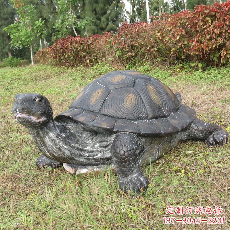 宁夏玻璃钢仿真动物乌龟雕塑摆件