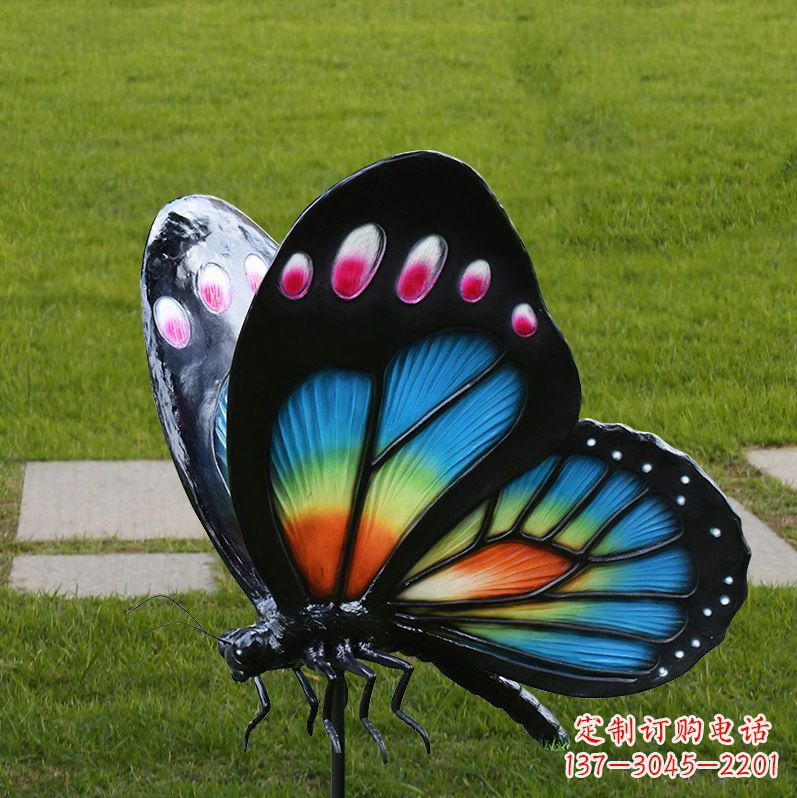 宁夏玻璃钢制作的蝴蝶雕塑