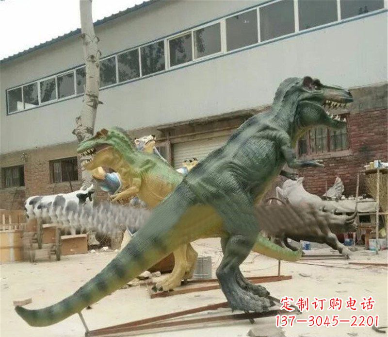 宁夏玻璃钢仿真恐龙公园动物雕塑