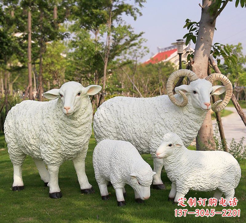 宁夏玻璃钢山羊雕塑仿真艺术的精彩之作