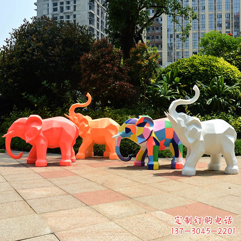 宁夏金色大象雕塑活跃的商场游乐场