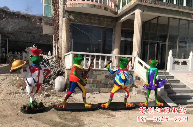 宁夏玻璃钢制青蛙雕塑