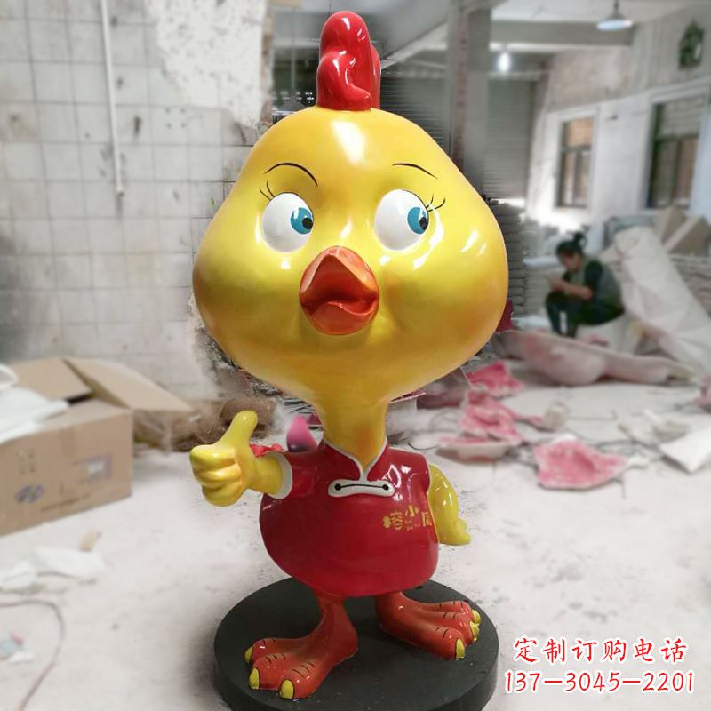 宁夏“玻璃钢制造的精美鸡雕塑”