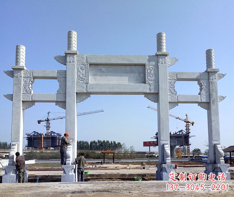宁夏玻璃钢牌坊雕塑美丽的艺术与历史结合