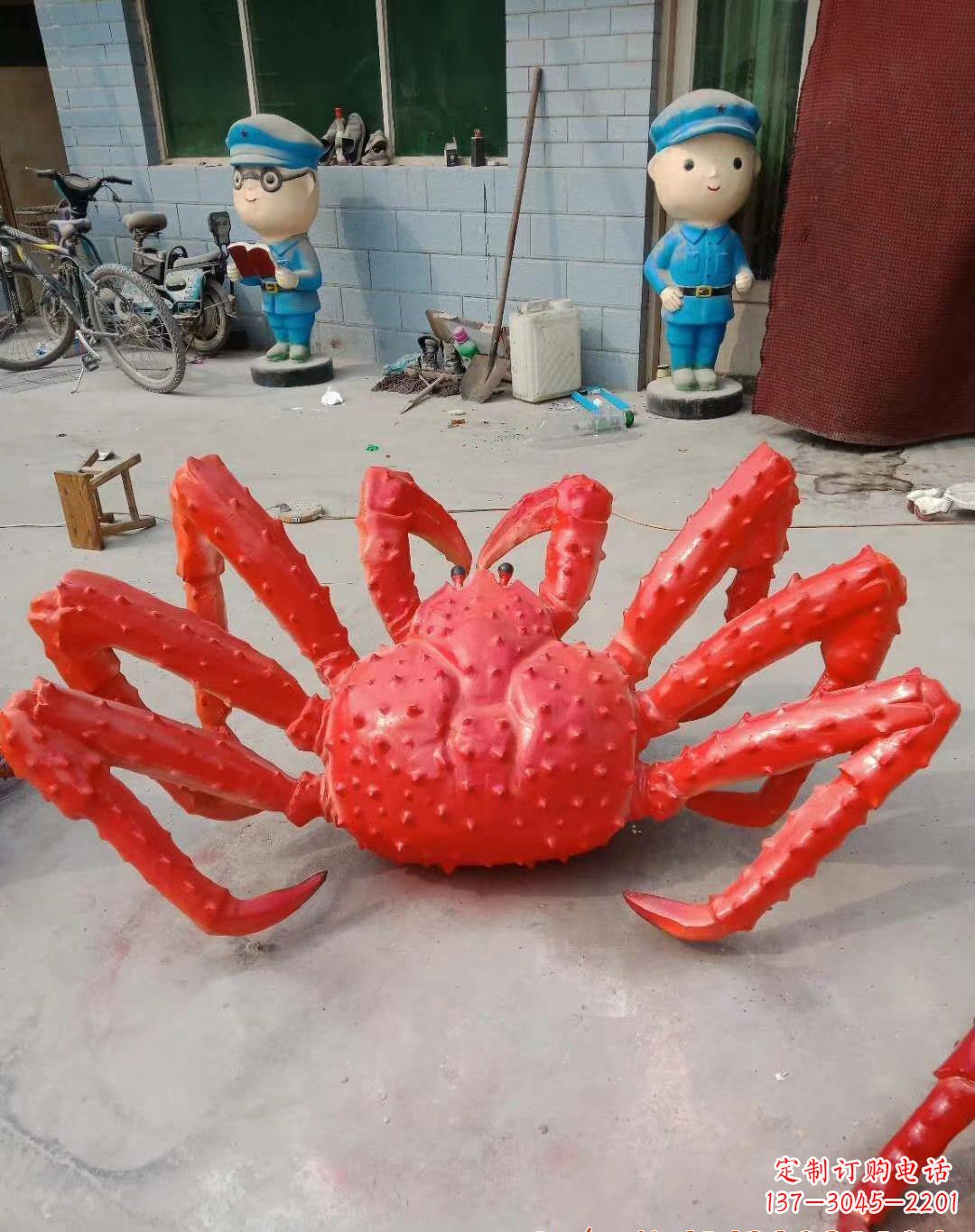 宁夏玻璃钢螃蟹雕塑