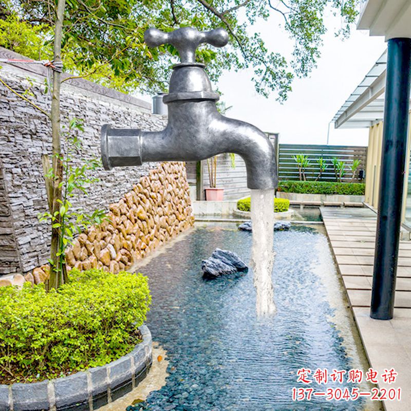 宁夏玻璃钢水龙头喷泉雕塑精美绝伦