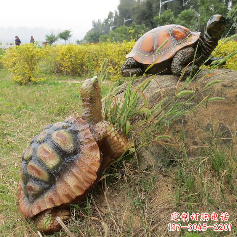 宁夏玻璃钢乌龟雕塑别致而古朴