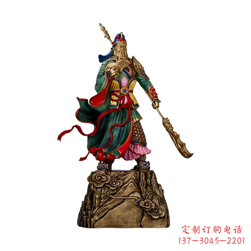 宁夏玻璃钢制关羽雕塑