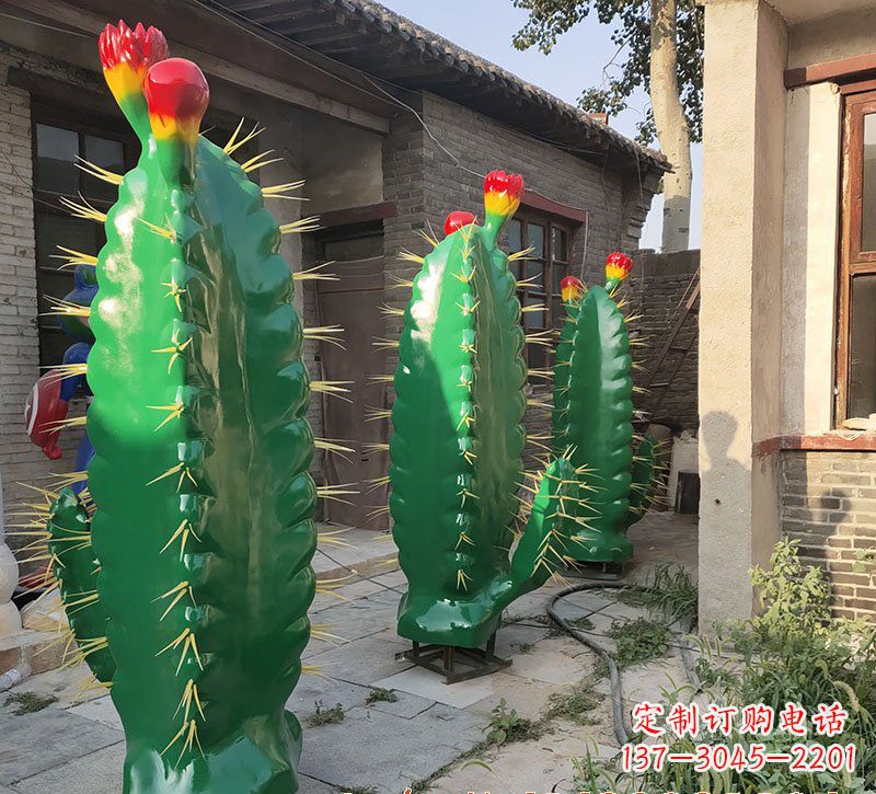 宁夏仙人掌雕塑玻璃钢的艺术精品