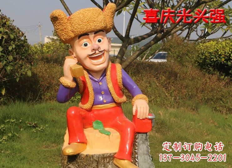 宁夏熊雕塑——玻璃钢熊大熊二光头强