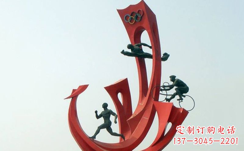 宁夏运动员雕塑缅怀奥运会的荣耀