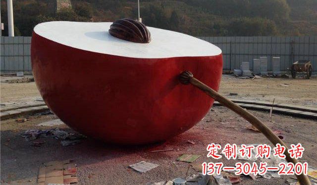 宁夏精美不锈钢苹果雕塑