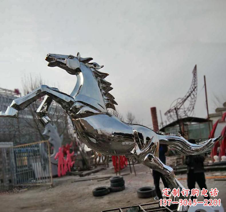 宁夏不锈钢奔跑马雕塑驰骋在人间的艺术精灵