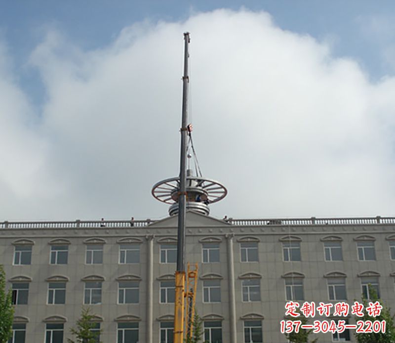 宁夏不锈钢避雷针雕塑——安全保护灵感之源