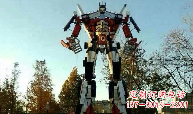 宁夏不锈钢变形金刚卡通雕塑