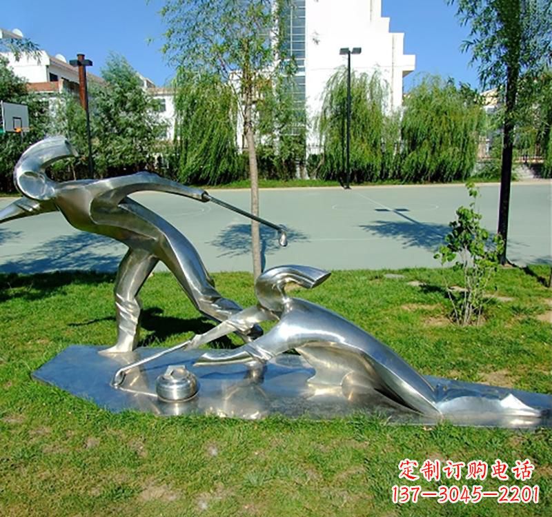 宁夏不锈钢冰壶雕塑——一种艺术形式