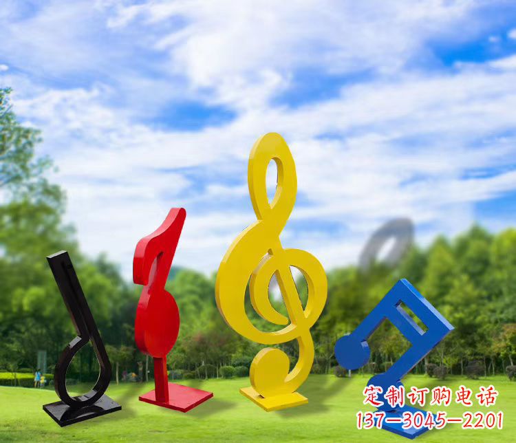 宁夏精美的不锈钢音符雕塑