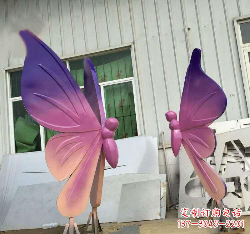 宁夏不锈钢彩色蝴蝶雕塑