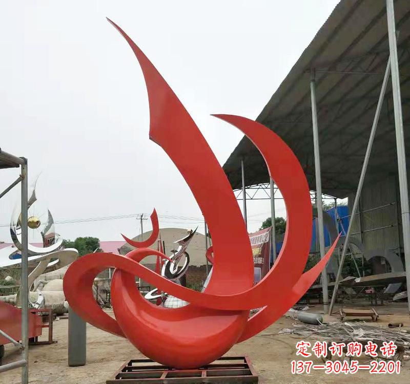 宁夏不锈钢彩色凤凰雕塑传承东方美学