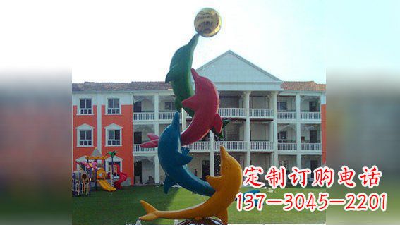 宁夏精美不锈钢海豚雕塑