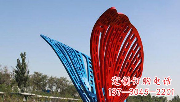宁夏不锈钢蝴蝶雕塑美丽的实物表达